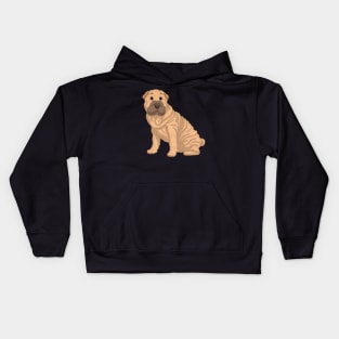 Fawn Shar-Pei Dog Kids Hoodie